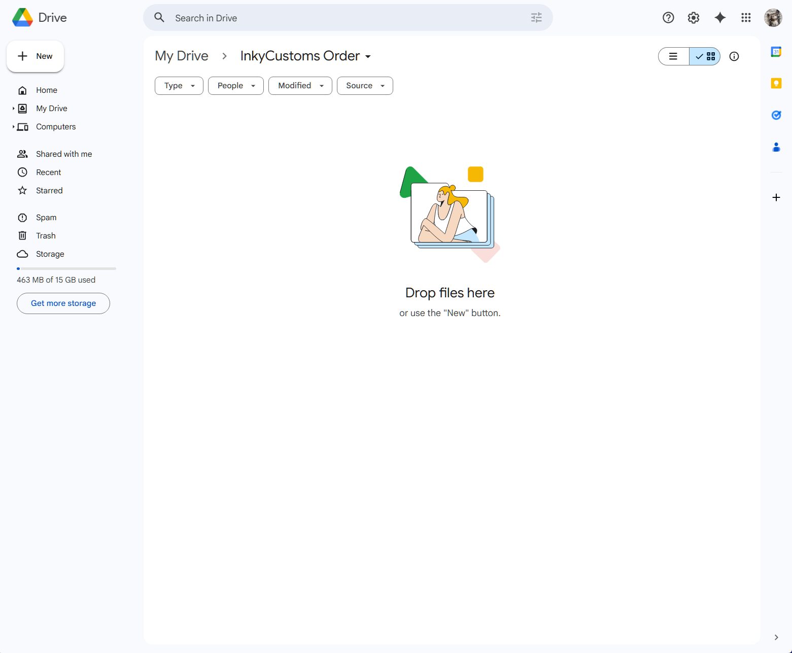 Step 5 - Your empty folder is ready for files